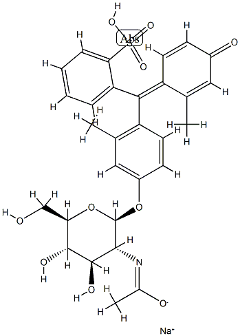 2-[[4-[[2-(Acetylamino)-2-deoxy-β-D-glucopyranosyl]oxy]-2-methylphenyl](2-methyl-4-oxo-2,5-cyclohexadien-1-ylidene)methyl]benzenesulfonic acid sodium salt CAS#: 84365-17-3