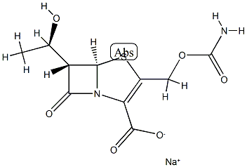(5R)-3-[[(Aminocarbonyl)oxy]methyl]-6β-[(R)-1-hydroxyethyl]-7-oxo-4-thia-1-azabicyclo[3.2.0]hept-2-ene-2-carboxylic acid sodium salt CAS#: 84845-58-9