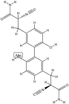 (αR,α'S)-6,6'-Dihydroxy-α,α'-diisocyano[1,1'-biphenyl]-3,3'-dipropionamide CAS#: 84885-57-4