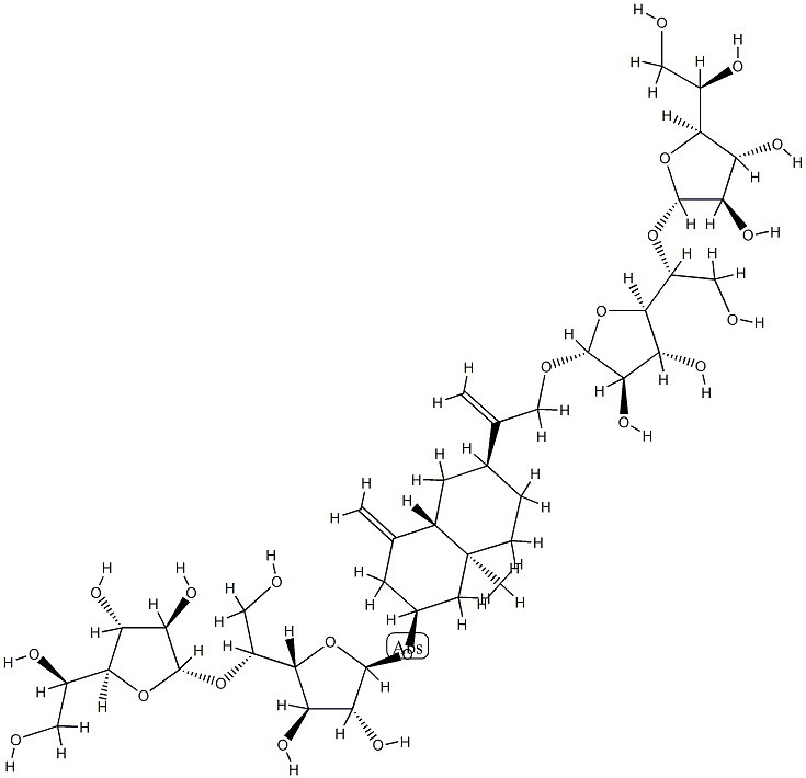[2-[(2S,8aβ)-6β-[(5-O-β-D-Galactofuranosyl-β-D-galactofuranosyl)oxy]decahydro-4aα-methyl-8-methylenenaphthalen-2β-yl]-2-propenyl]5-O-β-D-galactofuranosyl-β-D-galactofuranoside CAS#: 86413-82-3