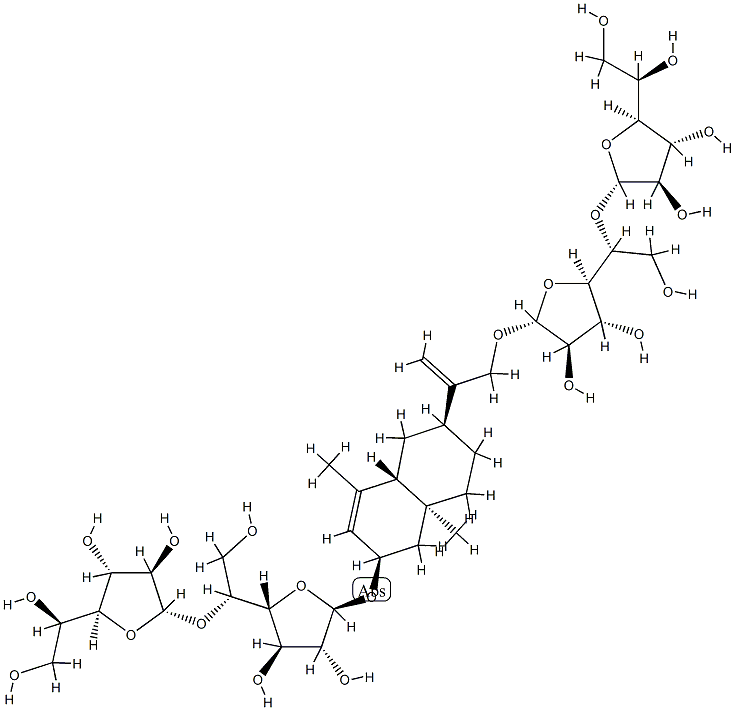 [(2R)-6β-[1-[[(5-O-β-D-Galactofuranosyl-β-D-galactofuranosyl)oxy]methyl]ethenyl]-1,2,4aβ,5,6,7,8,8a-octahydro-4,8aα-dimethylnaphthalen-2β-yl]5-O-β-D-galactofuranosyl-β-D-galactofuranoside CAS#: 86413-83-4