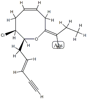 (2S,5Z,8Z)-8-(1-Bromopropylidene)-3β-chloro-3,4,7,8-tetrahydro-2β-[(2Z)-2-penten-4-ynyl]-2H-oxocin CAS#: 86747-07-1