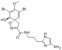 [5S,10β,(+)]-N-[3-(2-Amino-1H-imidazole-4-yl)propyl]-7,9-dibromo-10-hydroxy-8-methoxy-1-oxa-2-azaspiro[4.5]deca-2,6,8-triene-3-carboxamide CAS#: 87075-23-8