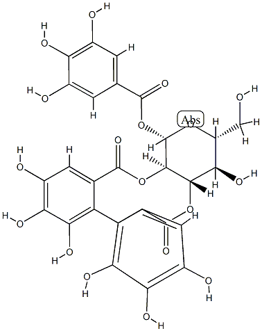 2-O,3-O-[(4,4',5,5',6,6'-Hexahydroxybiphenyl-2,2'-diyl)biscarbonyl]-β-D-glucopyranose 1-(3,4,5-trihydroxybenzoate) CAS#: 87392-62-9