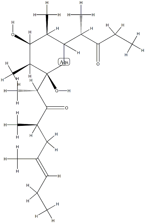 (2S)-Tetrahydro-3β,5β-dimethyl-2α-[(1R,3R,5E)-1,3,5-trimethyl-2-oxo-5-octenyl]-6-[(1S)-1-methyl-2-oxobutyl]-2H-pyran-2β,4β-diol CAS#: 87758-52-9
