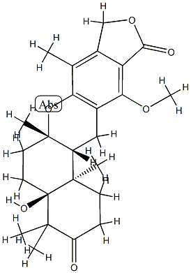 [4aS,(-)]-1,4,4a,5,6,6a,9,13,13aβ,13b-Decahydro-4aβ-hydroxy-12-methoxy-4,4,6aβ,8,13bα-pentamethyl-2H-benzo[a]furo[3,4-i]xanthene-3,11-dione CAS#: 87833-52-1