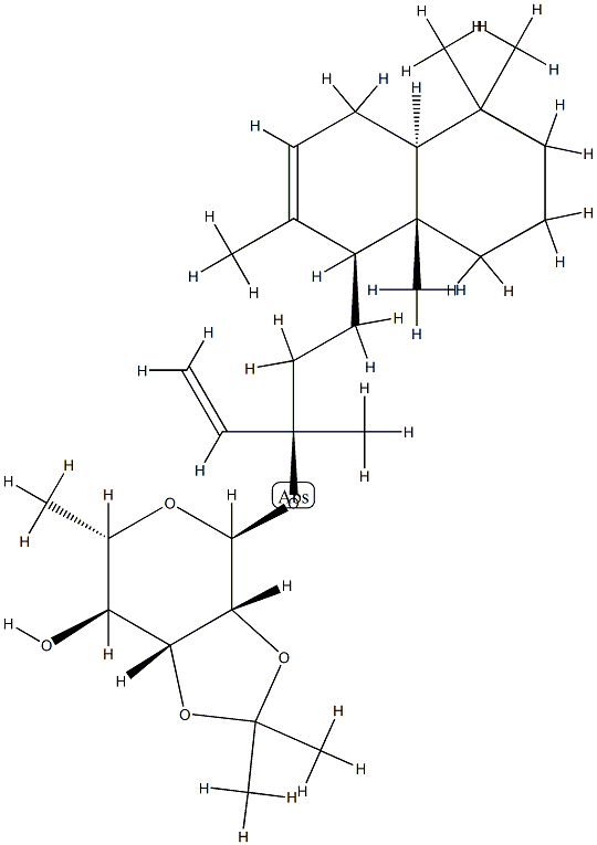 (13R)-13-[(2-O,3-O-Isopropylidene-6-deoxyα-L-mannopyranosyl)oxy]labda-7,14-diene CAS#: 87908-42-7