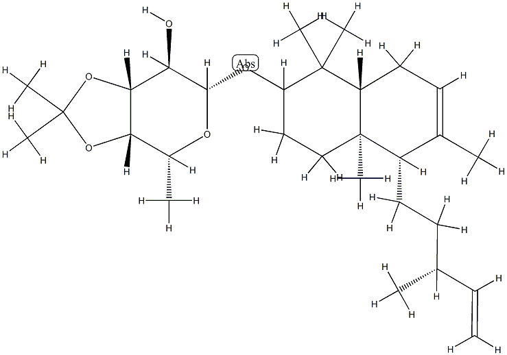 (13R)-3-[(3-O,4-O-Isopropylidene-6-deoxy-β-D-galactopyranosyl)oxy]labda-7,14-diene CAS#: 87908-43-8