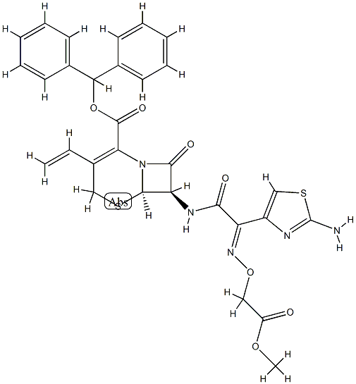 (6R,7R)-7α-[(2-Aminothiazol-4-yl)[(Z)-methoxycarbonylmethoxyimino]acetylamino]-8-oxo-3-vinyl-5-thia-1-azabicyclo[4.2.0]oct-2-ene-2-carboxylic acid benzhydryl ester CAS#: 88621-02-7