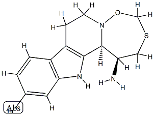 (1S)-11-Bromo-1,2,7,8,13,13bβ-hexahydro[1,6,2]oxathiazepino[2',3':1,2]pyrido[3,4-b]indol-1α-amine CAS#: 88704-52-3