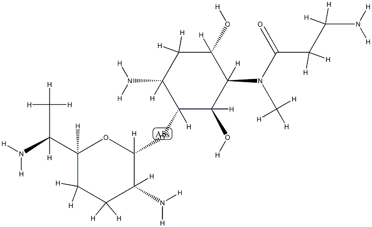 2-Amino-5-[(3-amino-1-oxopropyl)methylamino]-1-O-(2,6-diamino-2,3,4,6,7-pentadeoxy-β-L-lyxo-heptopyranosyl)-2,3,5-trideoxy-D-allo-inositol CAS#: 89025-36-5