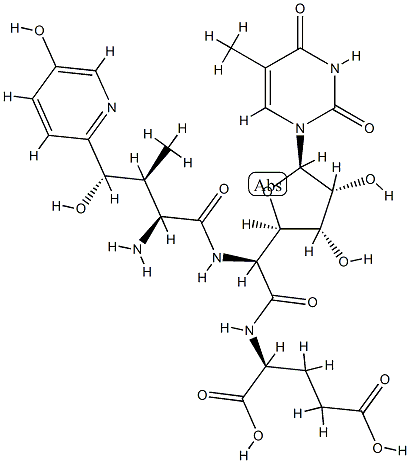 N-[2-[(2R)-5α-(3,4-Dihydro-5-methyl-2,4-dioxopyrimidin-1(2H)-yl)tetrahydro-3β,4β-dihydroxyfuran-2α-yl]-N-[(3S,4S)-4-hydroxy-4-(5-hydroxypyridin-2-yl)-L-valyl]-L-glycyl]-L-glutamic acid CAS#: 89156-90-1