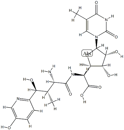 5-[[(2S,3S,4S)-2-Amino-4-hydroxy-4-(5-hydroxy-2-pyridinyl)-3-methyl-1-oxobutyl]amino]-1-[3,4-dihydro-5-methyl-2,4-dioxopyrimidin-1(2H)-yl]-1,5-dideoxy-β-D-allofuranuronic acid CAS#: 89156-93-4
