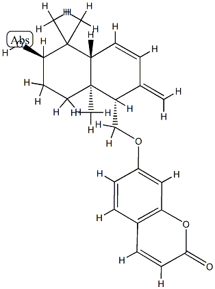 (-)-7-[[(1S)-1,2,4aα,5,6,7,8,8a-Octahydro-6α-hydroxy-5,5,8aβ-trimethyl-2-methylenenaphthalene-1β-yl]methoxy]-2H-1-benzopyran-2-one CAS#: 89827-12-3
