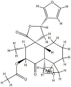 (3S,5S,5'S)-3'α-(Acetyloxy)-5-(3-furanyl)-2',3',4,5,6',7',8',8'aα-octahydro-4'aβ-(hydroxymethyl)-2'β-methyldispiro[furan-3(2H),1'(5'H)-naphthalene-5',2''-oxirane]-2,4'(4'aH)-dione CAS#: 89984-04-3
