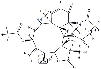 (1R,7E)-1β,8aα,12α-Trimethyl-4β-chloro-5-methylene-6β,12,13β-triacetoxy-13aβ-hydroxy-1,2,3aα,4,5,6,8a,11,12,12aβ,13,13a-dodecahydrobenzo[4,5]cyclodeca[1,2-b]furan-2,11-dione CAS#: 89999-15-5