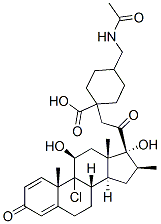 9-chloro-11beta,17-dihydroxy-16beta-methylpregna-1,4-diene-3,20-dione 21(trans)-[4-(acetamidomethyl)cyclohexane-1-carboxylate] CAS#: 86022-88-0