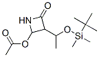Acetic acid 3-[1-(tert-butyldimethylsiloxy)ethyl]-2-oxoazetidin-4-yl ester CAS#: 80951-41-3