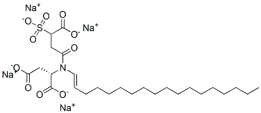 Aspartic acid, N-(3-carboxy-1-oxo-3-sulfopropyl)-N-octadecenyl-, tetrasodium salt CAS#: 81869-18-3