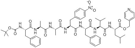 BOC-PHE-ALA-ALA-4-NITRO-PHE-PHE-VAL-LEU-PYRIDIN-4-YLMETHYL ESTER CAS#: 86063-97-0