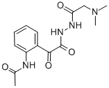 Benzeneacetic acid, 2-(acetylamino)-alpha-oxo-, 2-((dimethylamino)acet yl)hydrazide CAS#: 84966-94-9