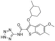 Benzo[b]thiophene-2-carboxaMide, 5-Methoxy-6-Methyl-3-[(3-Methylcyclohexyl)oxy]-N-2H-tetrazol-5-yl- CAS#: 809281-61-6