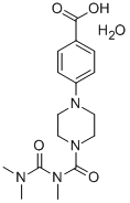 Benzoic acid, 4-(4-((((dimethylamino)carbonyl)methylamino)carbonyl)-1- piperazinyl)-, hydrate (4:1) CAS#: 80712-35-2