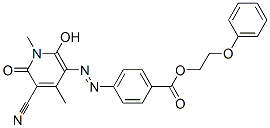 Benzoic acid, 4-(5-cyano-1,6-dihydro-2-hydroxy-1,4-dimethyl-6-oxo-3-pyridinyl)azo-, 2-phenoxyethyl ester CAS#: 88938-37-8