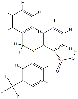 Benzoic-carboxy-14C  acid,  2-[(phenylmethyl)[3-(trifluoromethyl)phenyl]amino]-  (9CI) CAS#: 85600-18-6