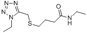Butanamide, N-ethyl-4-(((1-ethyl-1H-tetrazol-5-yl)methyl)thio)- CAS#: 85697-11-6