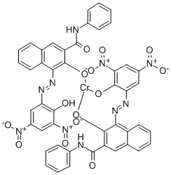 Chromate (1-), bis(3-hydroxy-4-((2-hydroxy-3,5-dinitrophenyl)azo)-N-phenyl-2-naphthalenecarboxamidato(2-)), hydrogen CAS#: 84179-66-8