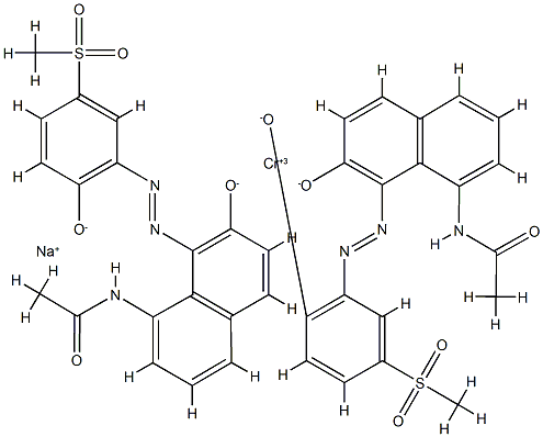 Chromate(1-), bis[N-[7-hydroxy-8-[[2-hydroxy- 5-(methylsulfonyl)phenyl]azo]-1-naphthalenyl ]acetamidato(2-)]-, sodium CAS#: 83562-94-1