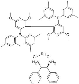 DICHLORO[(S)-(-)-2,2',6,6'-TETRAMETHOXY-4,4'-BIS(DI(3,5-XYLYL)PHOSPHINO)-3,3'-BIPYRIDINE][(1S,2S)-(-)-1,2-DIPHENYLETHYLENEDIAMINE]RUTHENIUM (II), MIN. 95 CAS#: 821793-37-7