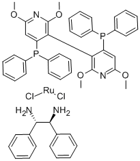 DICHLORO[(S)-(-)-2,2',6,6'-TETRAMETHOXY-4,4'-BIS(DIPHENYLPHOSPHINO)-3,3'-BIPYRIDINE][(1S,2S)-(-)-1,2-DIPHENYLETHYLENEDIAMINE]RUTHENIUM (II), MIN. 95 CAS#: 821793-36-6