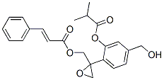 (E)-3-Phenylpropenoic acid [2-[4-(hydroxymethyl)-2-(2-methyl-1-oxopropoxy)phenyl]oxiranyl]methyl ester CAS#: 80235-04-7