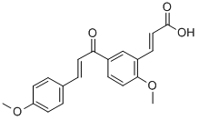 (E,E)-3-(2-Methoxy-5-(3-(4-methoxyphenyl)-1-oxo-2-propenyl)phenyl)-2-p ropenoic acid CAS#: 82885-77-6