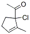 Ethanone, 1-(1-chloro-2-methyl-2-cyclopenten-1-yl)- CAS#: 81454-83-3