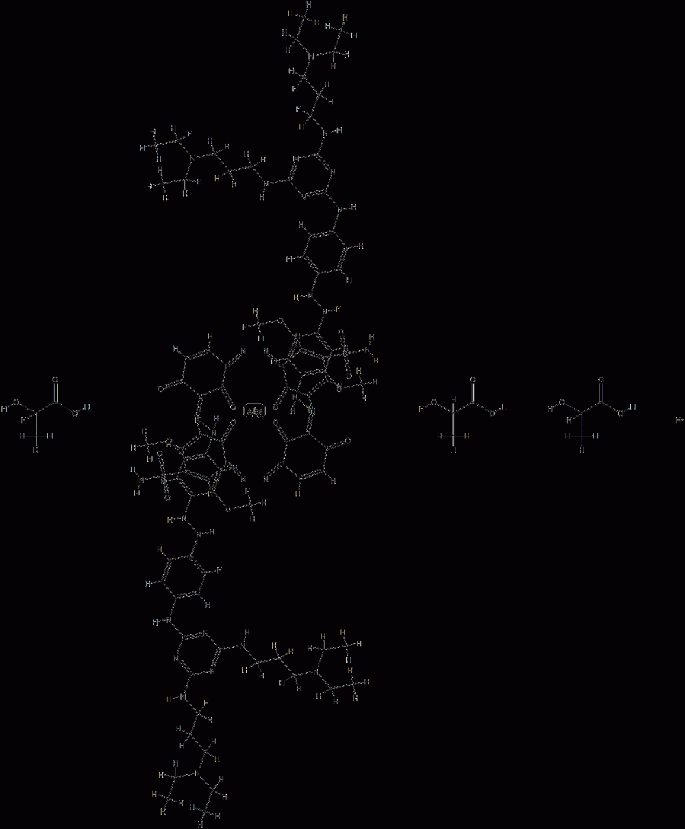 Ferrate(1-), bis[3-[[3-[[4-[[4-[[4,6-bis[[3-(diethylamino)propyl]amino]-1,3,5-triazin-2-yl]amino]phenyl]azo]-2,5-dimethoxyphenyl]azo]-2,4-dihydroxyphenyl]azo]-4-hydroxybenzenesulfonamidato(2-)]-, hydrogen, tris(2-hydroxypropanoate) (salt) CAS#: 80063-40-7