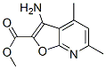 Furo[2,3-b]pyridine-2-carboxylic acid, 3-amino-4,6-dimethyl-, methyl ester (9CI) CAS#: 801228-39-7
