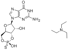 GUANOSINE 3',5'-CYCLIC MONOPHOSPHOROTHIOATE, RP-ISOMER, TRIETHYLAMMONIUM SALT CAS#: 86562-09-6