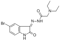 Glycine, N,N-diethyl-, (5-bromo-1,2-dihydro-2-oxo-3H-indol-3-ylidene)h ydrazide, (Z)- CAS#: 86873-11-2