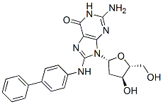 Guanosine, 8-((1,1'-biphenyl)-4-ylamino)-2'-deoxy- CAS#: 84283-08-9