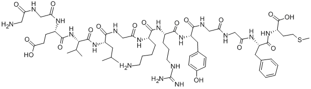 H-GLY-GLY-GLU-VAL-LEU-GLY-LYS-ARG-TYR-GLY-GLY-PHE-MET-OH CAS#: 88878-74-4