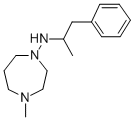 Hexahydro-4-methyl-N-(1-methyl-2-phenylethyl)-1H-1,4-diazepin-1-amine CAS#: 87498-61-1