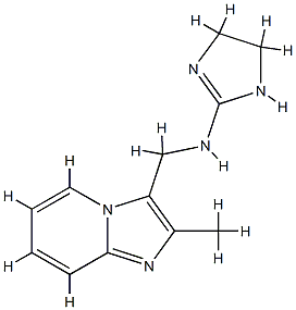 Imidazo[1,2-a]pyridine, 3-[(2-imidazolin-2-ylamino)methyl]-2-methyl- (8CI) CAS#: 802621-21-2
