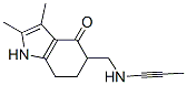 Indol-4(5H)-one, 6,7-dihydro-2,3-dimethyl-5-[(1-propynylamino)methyl]- (8CI) CAS#: 802870-19-5