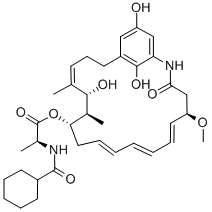 L-Alanine, N-(cyclohexylcarbonyl)-, 11-ester with 20,23-didehydro-20,2 3-dideoxo-20,23-dihydroxyansatrienol A CAS#: 80111-48-4
