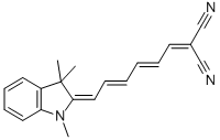 MALONONITRILE, [6-(1,3,3-TRIMETHYL-2-INDOLINYLIDENE)-2,4-HEXADIENYLIDENE]- CAS#: 88828-33-5