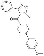 Methanone, [4-(4-methoxyphenyl)-1-piperazinyl](5-methyl-3-phenyl-4-isoxazolyl)- CAS#: 801224-44-2