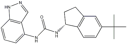 N-[(1R)-5-(1,1-Dimethylethyl)-2,3-dihydro-1H-inden-1-yl]-N'-1H-indazol-4-ylurea CAS#: 808756-71-0